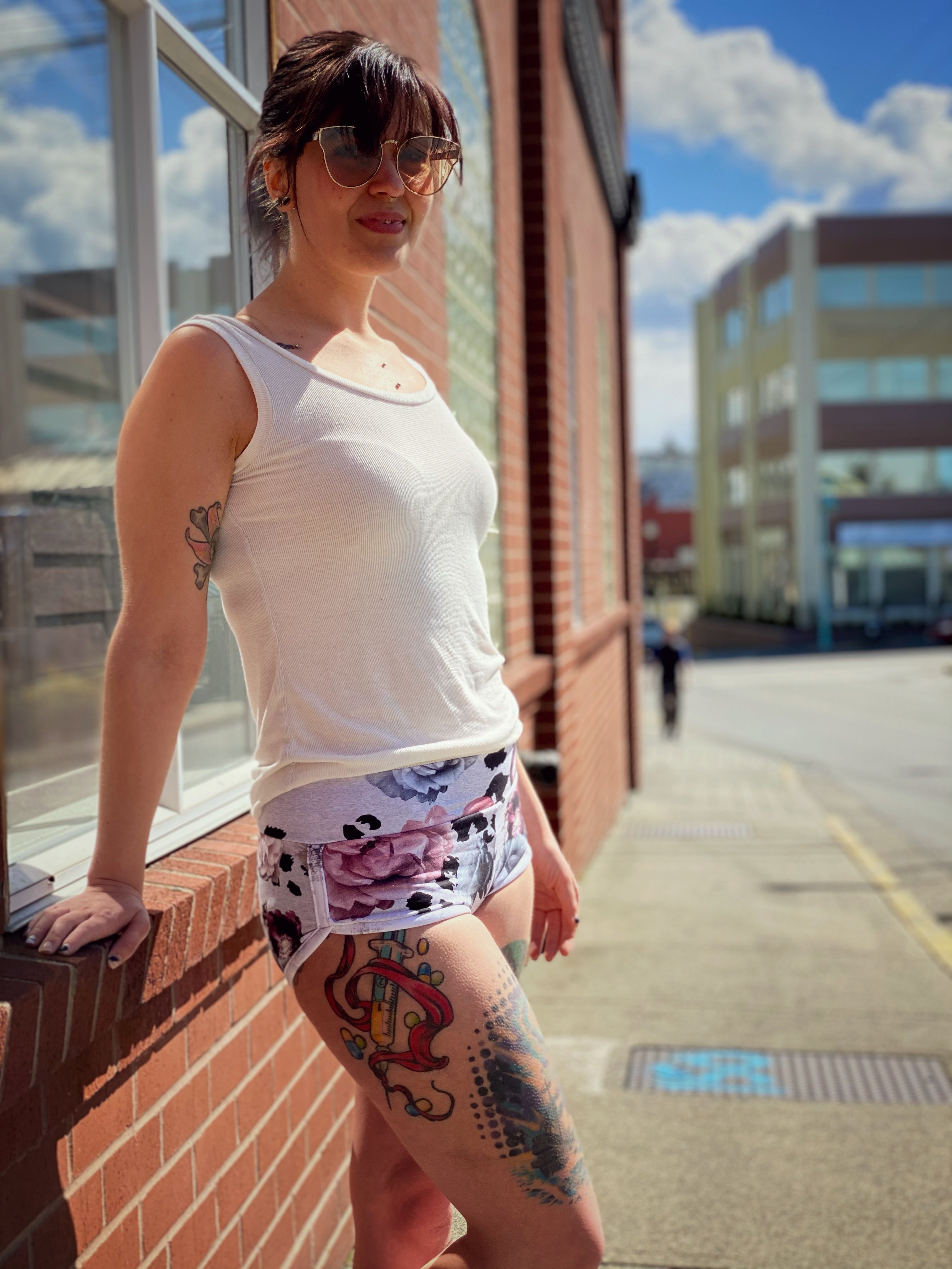 Flora and Fauna Retro Track Shorts